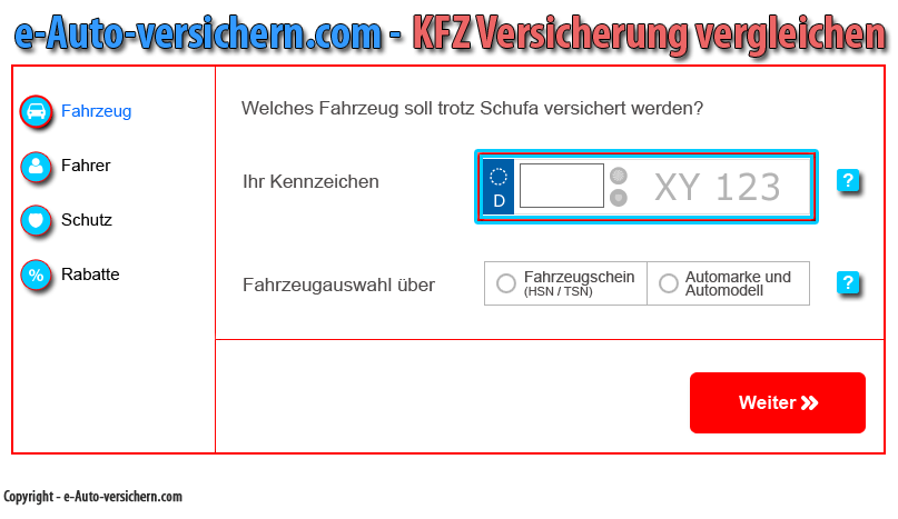 KFZ Versicherung ohne Schufa Auskunft